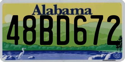 AL license plate 48BD672