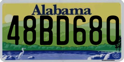 AL license plate 48BD680