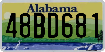 AL license plate 48BD681
