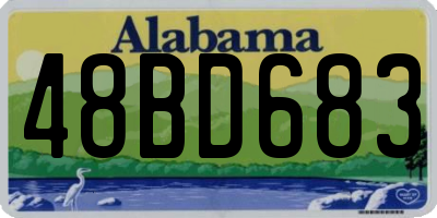 AL license plate 48BD683