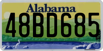 AL license plate 48BD685