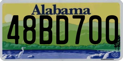 AL license plate 48BD700