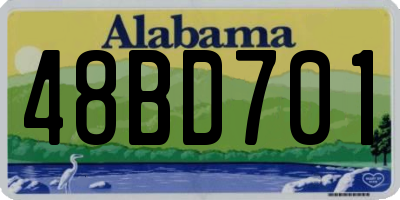 AL license plate 48BD701