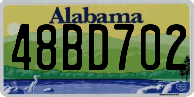 AL license plate 48BD702