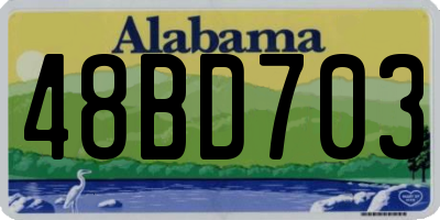 AL license plate 48BD703
