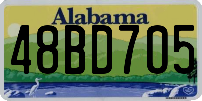AL license plate 48BD705