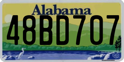 AL license plate 48BD707