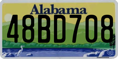 AL license plate 48BD708