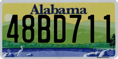 AL license plate 48BD711