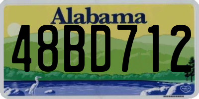 AL license plate 48BD712