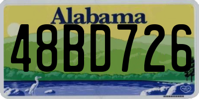 AL license plate 48BD726