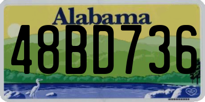 AL license plate 48BD736