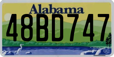AL license plate 48BD747