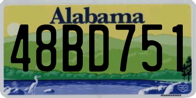 AL license plate 48BD751
