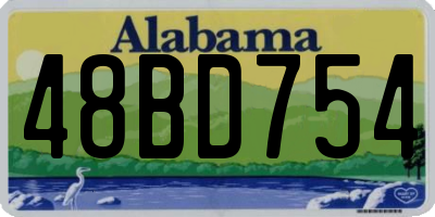 AL license plate 48BD754