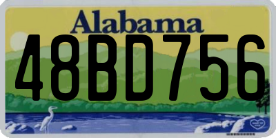 AL license plate 48BD756