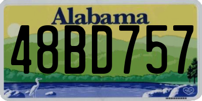 AL license plate 48BD757