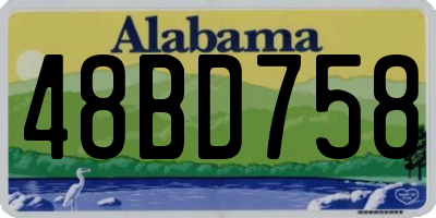 AL license plate 48BD758