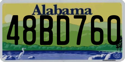AL license plate 48BD760