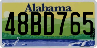 AL license plate 48BD765