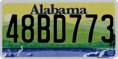 AL license plate 48BD773