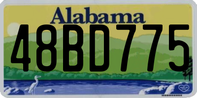 AL license plate 48BD775