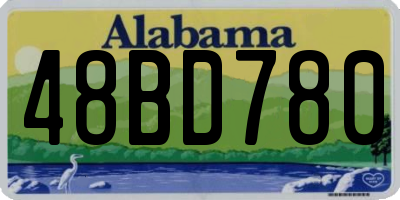 AL license plate 48BD780