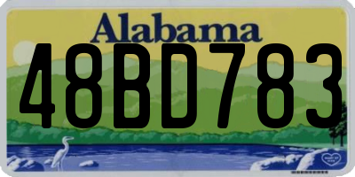 AL license plate 48BD783