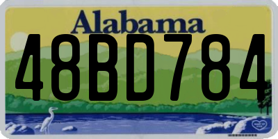 AL license plate 48BD784
