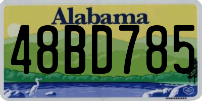 AL license plate 48BD785