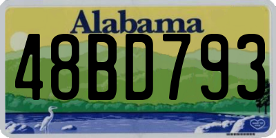 AL license plate 48BD793