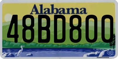 AL license plate 48BD800
