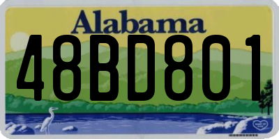 AL license plate 48BD801