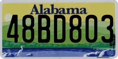 AL license plate 48BD803