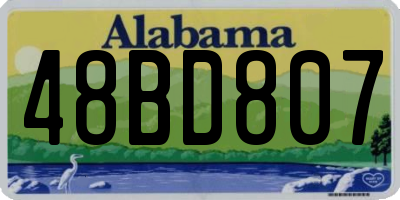 AL license plate 48BD807
