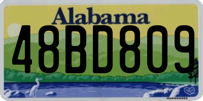 AL license plate 48BD809