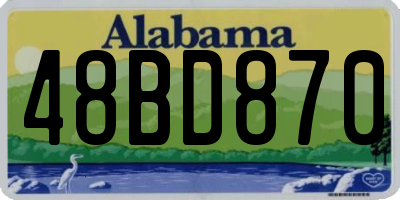 AL license plate 48BD870