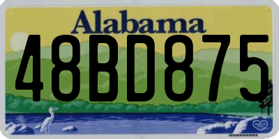 AL license plate 48BD875