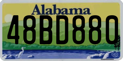 AL license plate 48BD880