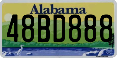 AL license plate 48BD888