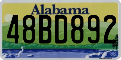 AL license plate 48BD892