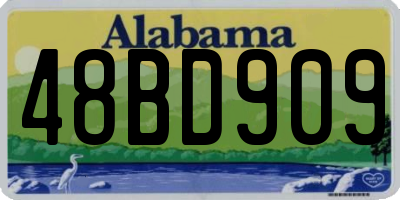 AL license plate 48BD909