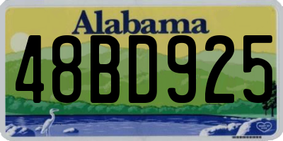 AL license plate 48BD925