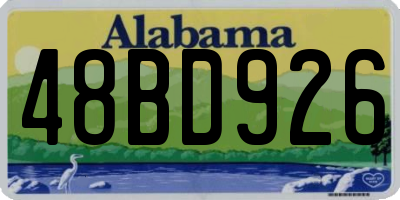 AL license plate 48BD926