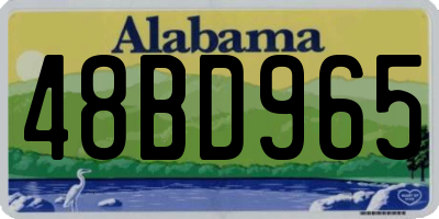 AL license plate 48BD965
