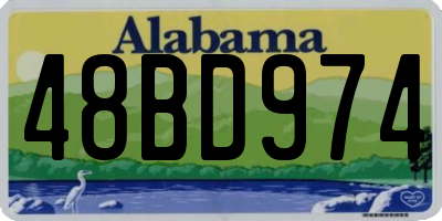 AL license plate 48BD974