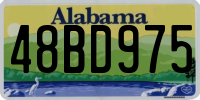 AL license plate 48BD975