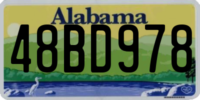 AL license plate 48BD978