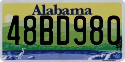 AL license plate 48BD980