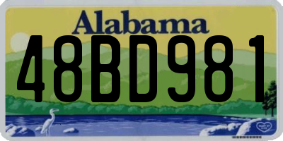 AL license plate 48BD981